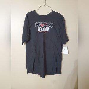 NIKE SPORTSWEAR "Swoosh By Air Tee" BLACK T-SHIRT Size XL MEN'S